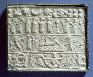 Silindir mühür baskısı, Yeni Assur dönemi (alçı)